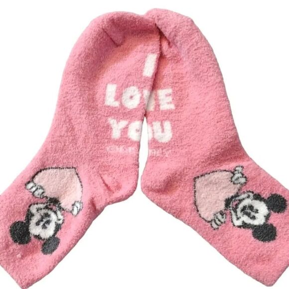 Disney Pink Mickey Socks Minnie Earrings And Hair Scrunchies Bundle NWT - Picture 7 of 13